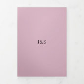 Trouwset Roze Blush antwoord aub Drieluik Uitnodiging (Cover)