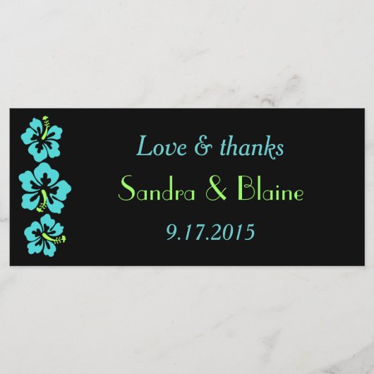 Trouwset - Tropisch - Hibiscus Blauw (Voorkant)