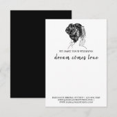 Trouwshow Haarstrik Scrunchie Notitiekaart (Voorkant / Achterkant)