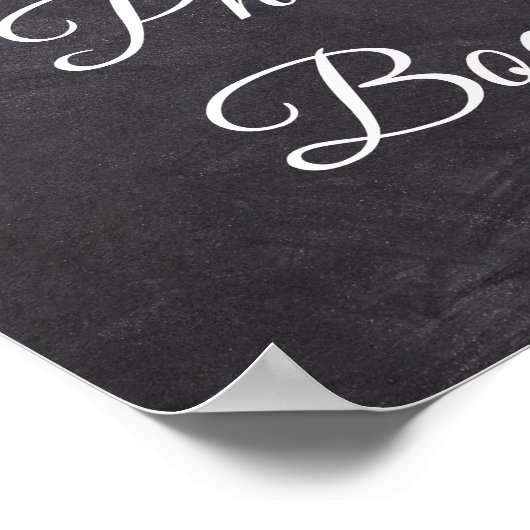 Trouwsign Foto Booth Krijtbord Uitzicht Poster (Hoek)