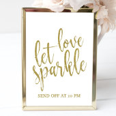 Trouwsign met vonkend vuurwerk in goud - Betaalbaa Kaart