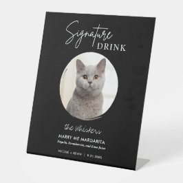 Trouwsignatuurdranken Cocktailbar Piedestal voor K Reclamebord Met Voetstuk