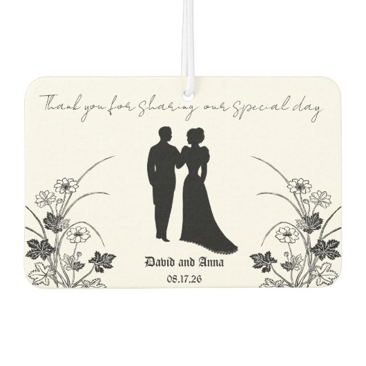 Trouwsilhouet Luchtverfrisser (Voorkant)