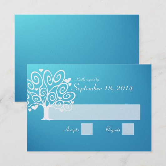 Trouwsilhouet RSVP (Voorkant / Achterkant)