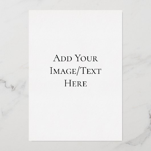 Trouwsjablonen blanco | Elegant Aanpasbaar  Folie Uitnodiging (Voorkant)