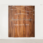 Trouwslingers Oude Schuur Hout Rustiek Landelijk Wandkleed (Voorkant)