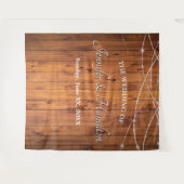 Trouwslingers van oud schuurhout rustieke country wandkleed (Voorkant (horizontaal))