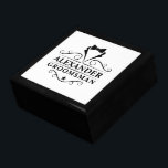 Trouwsmoking Stropdas Groomsman geschenkdoos Cadeaudoosje<br><div class="desc">Bruiloftsbruidegom Tuxedo Stropdas Zwart & Wit Geschenkdoos of Favoriete Doos</div>