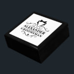 Trouwsmoking Stropdas Groomsman geschenkdoos Cadeaudoosje<br><div class="desc">Bruiloftsbruidegom Tuxedo Stropdas Zwart & Wit Geschenkdoos of Favoriete Doos</div>