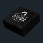 Trouwsmoking Stropdas Groomsman zwarte geschenkdoo Cadeaudoosje<br><div class="desc">Bruiloftsbruidegom Tuxedo Stropdas Zwarte geschenkdoos of gunstdoos</div>