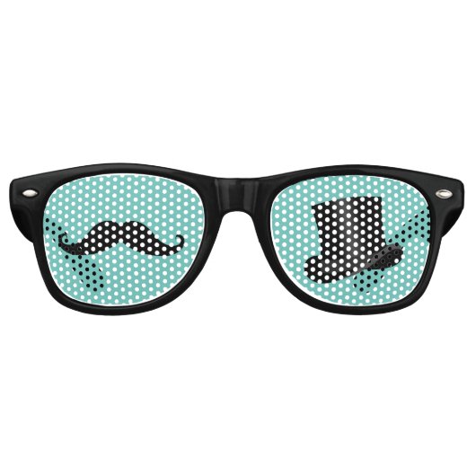 Trouwsnor en Hoed voor Volwassenen Feest Retro Zonnebril (Voorkant)