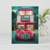 Trouwspecial Londense Rode Bus Kaart (Staand voorkant)