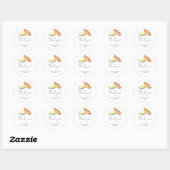 Trouwspektakel bedanken ronde sticker (Vel)