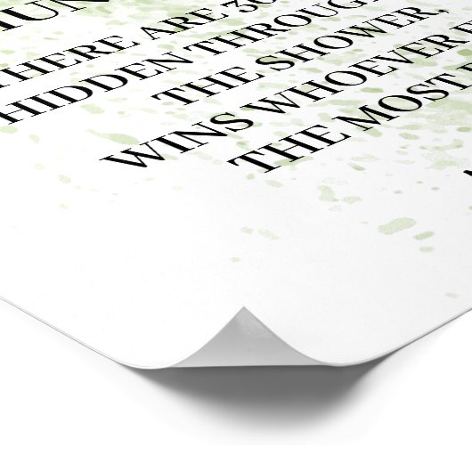 Trouwspel Eucalyptus Bruiloftsspel Bord Poster (Hoek)