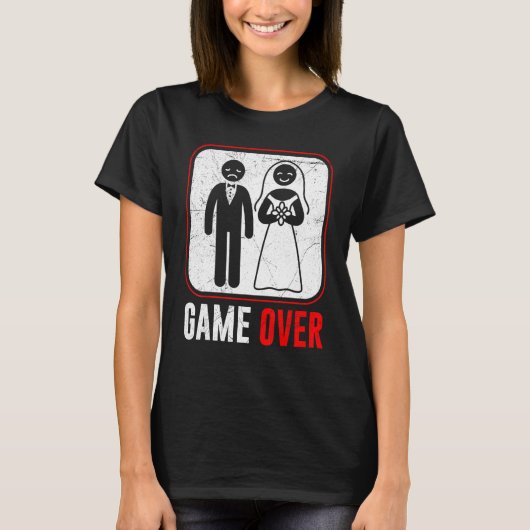 Trouwspel Voorbij Bruidegom Afscheid T-shirt (Voorkant)