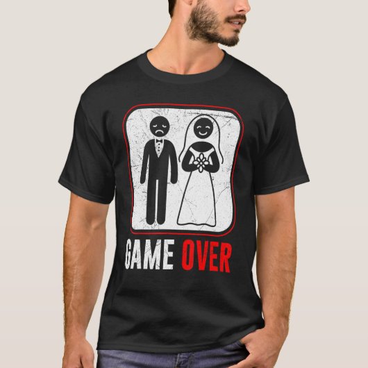 Trouwspel Voorbij Bruidegom Bachelorfeest T-shirt (Voorkant)