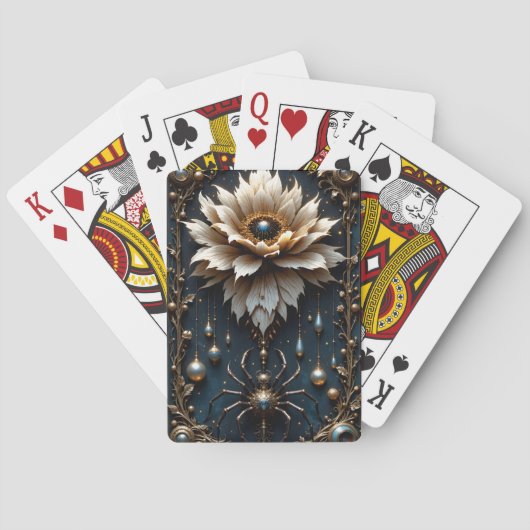 Trouwspin – Bewaker van de Maanbloem. Pokerkaarten (Achterkant)