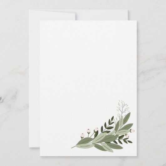 Trouwsprongetjes met bloemmotief - Trouwkaart Kaart (Achterkant)