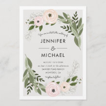 Trouwsprongetjes met bloemmotief - Trouwkaart