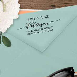 Trouwstempel met monogram - elegant rubberstempel