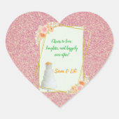 Trouwsticker Hart Sticker (Voorkant)