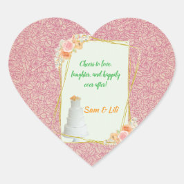 Trouwsticker Hart Sticker