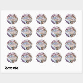 Trouwsticker met geodekristal op maat ronde sticker (Vel)
