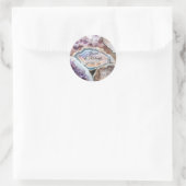 Trouwsticker met geodekristal op maat ronde sticker (Tas)