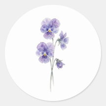 Trouwsticker met silhouetstudie van driekleurig vi