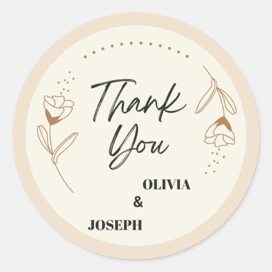 Trouwsticker Ronde Sticker (Voorkant)