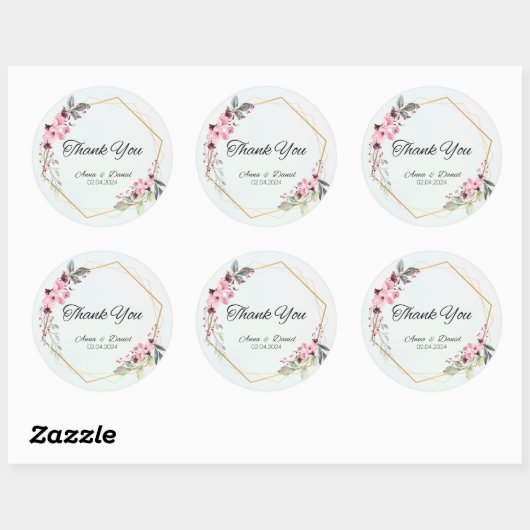 Trouwsticker Ronde Sticker (Vel)