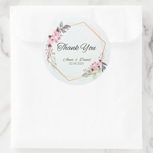 Trouwsticker Ronde Sticker (Tas)