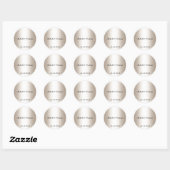 Trouwsticker zilver ronde sticker (Vel)