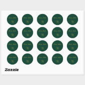 Trouwstickers Emerald Romance Ronde Sticker (Vel)