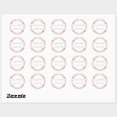 Trouwstickers, huwelijksetiketten, scriptliefde ronde sticker (Vel)