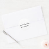 Trouwstickers Just Roll With It Ronde Sticker (Envelop)
