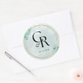 Trouwstickers & -labels ronde sticker (Envelop)