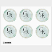 Trouwstickers & -labels ronde sticker (Vel)