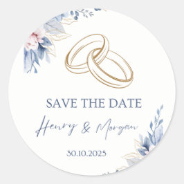 Trouwstickers om op een envelop te plakken ronde sticker