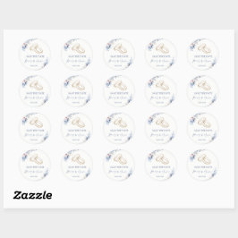 Trouwstickers om op een envelop te plakken ronde sticker