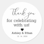 trouwstickers ronde sticker (Voorkant)