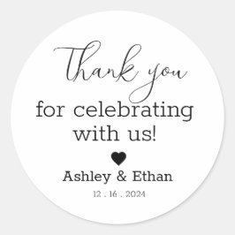 trouwstickers ronde sticker