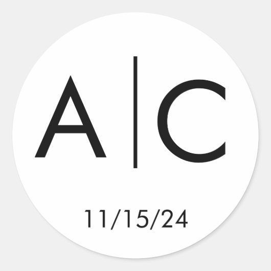 Trouwstickers! Ronde Sticker (Voorkant)