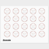 Trouwstickers, Trouwlabels, Script Liefde  Ronde Sticker (Vel)