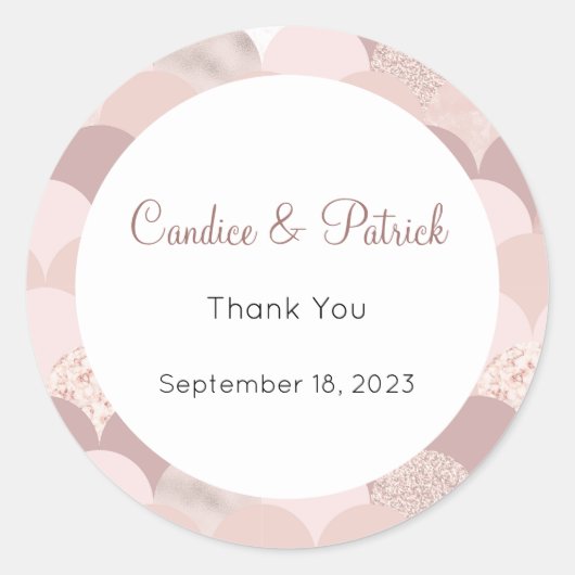 Trouwstickers, Trouwlabels, Script Liefde  Ronde Sticker (Voorkant)