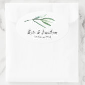 Trouwstickers voor gunsten ovale sticker (Tas)