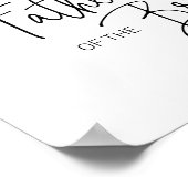 Trouwstoel gereserveerd voor de vader van de bruid poster (Hoek)