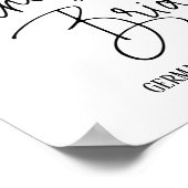 Trouwstoel gereserveerd voor de vader van de bruid poster (Hoek)