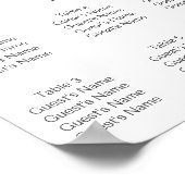 Trouwstoel Grafiek Zilveren Hart Vlinders Poster (Hoek)