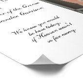 Trouwstoel-herdenkingsstoel met foto van de grootv poster (Hoek)